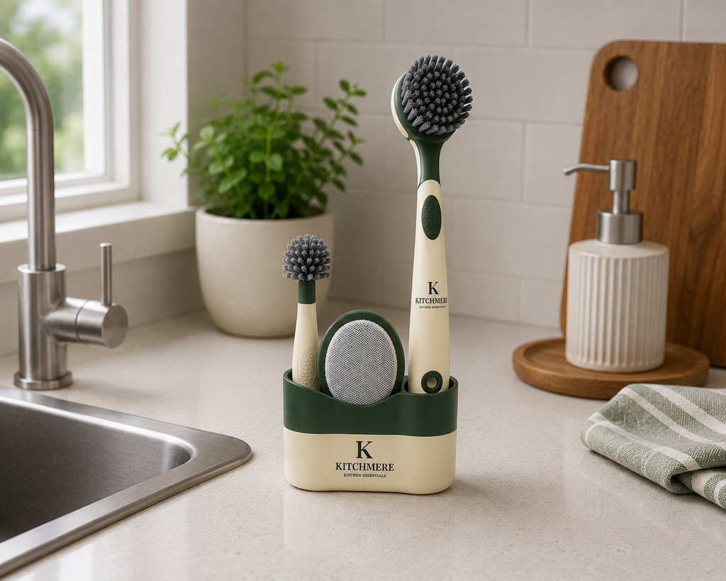 Kitchmere Dish Brush Set with Caddy